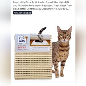 Fresh Kitty Durable XL Jumbo Foam Litter Mat 40" X 25"